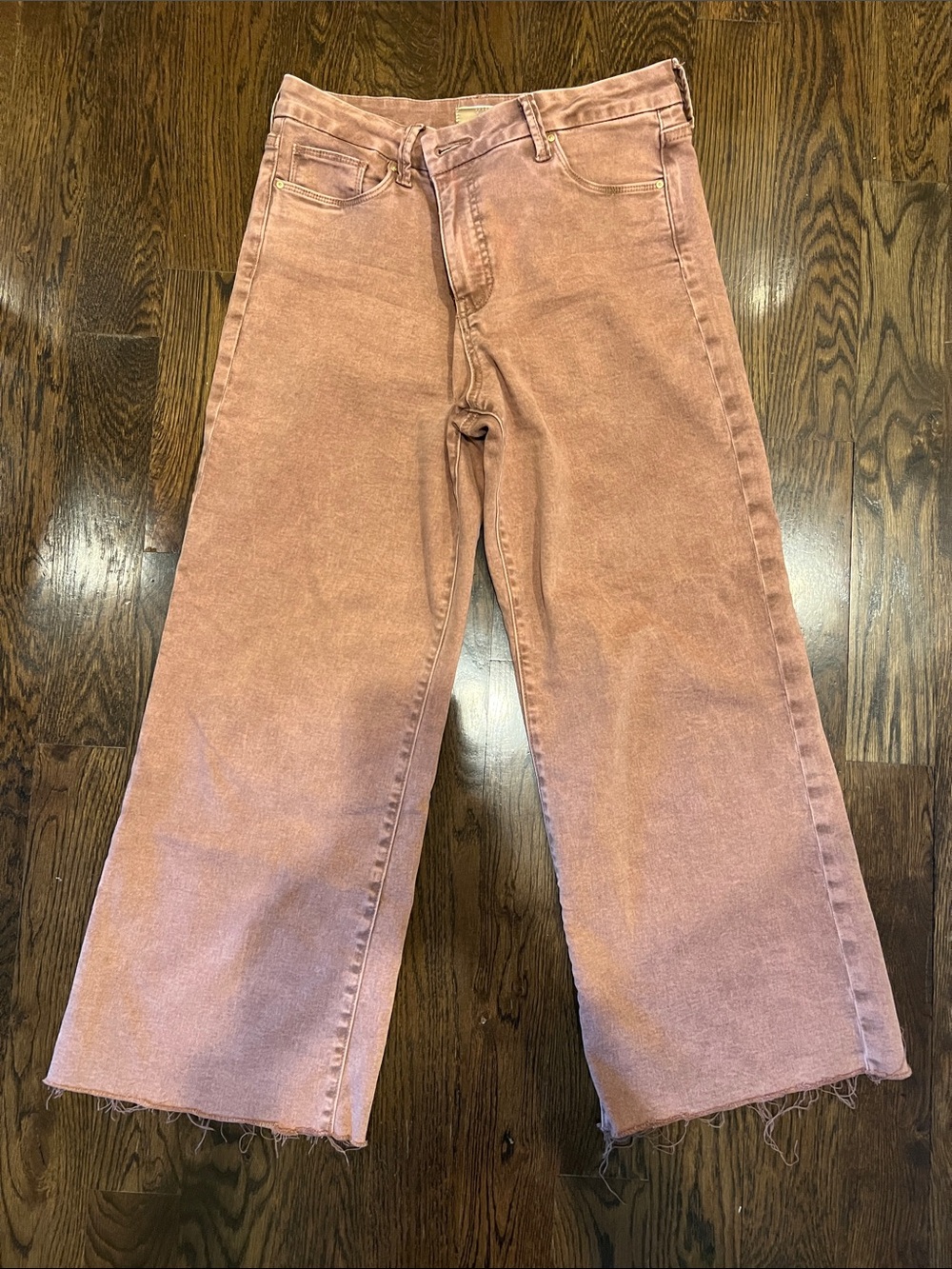 Kut from Kloth Wide Leg High-Rise Jeans in terra-cotta